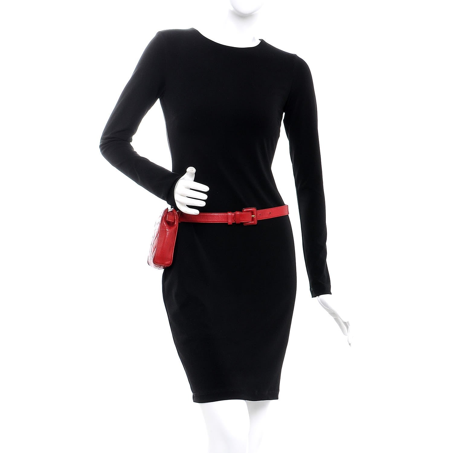 Chanel Lambskin Quilted Belt Bag 75 30 Red 2 of 14