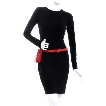 Chanel Lambskin Quilted Belt Bag 75 30 Red 2 of 14