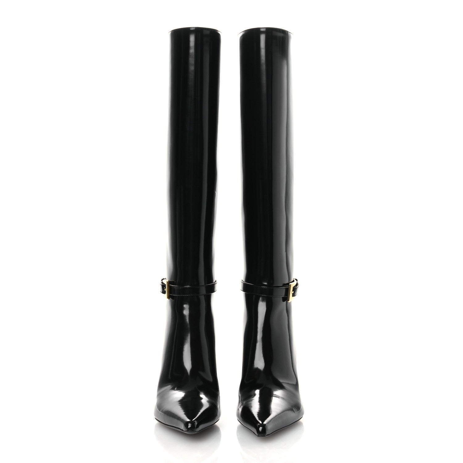 Saint Laurent Vitello Marilyn Hacker 70mm Luz Boots 37.5 Black 3 of 11