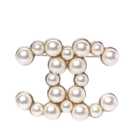 Chanel Pearl CC Brooch Gold 1 of 3
