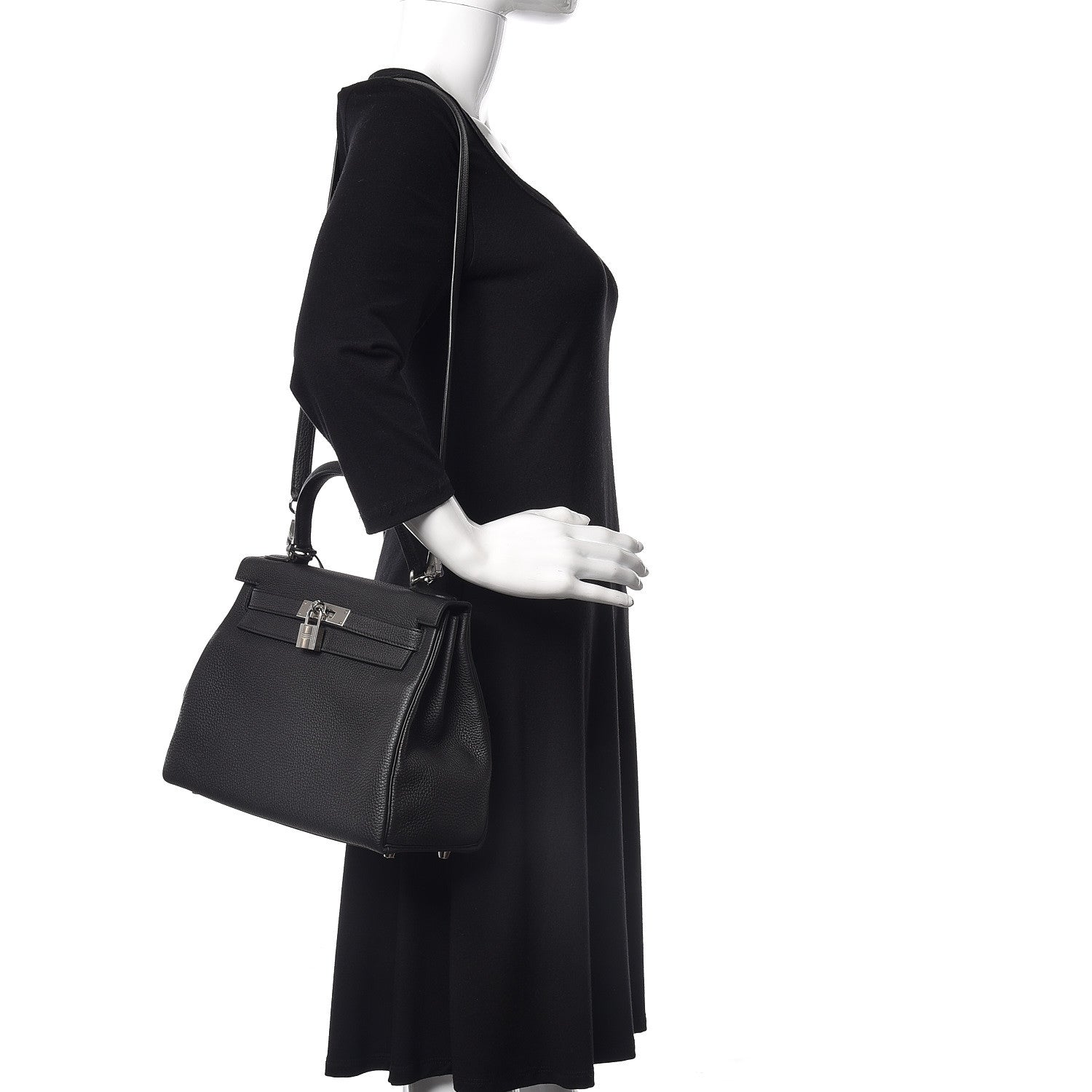 Hermes Togo Kelly Retourne 28 Black 2 of 37