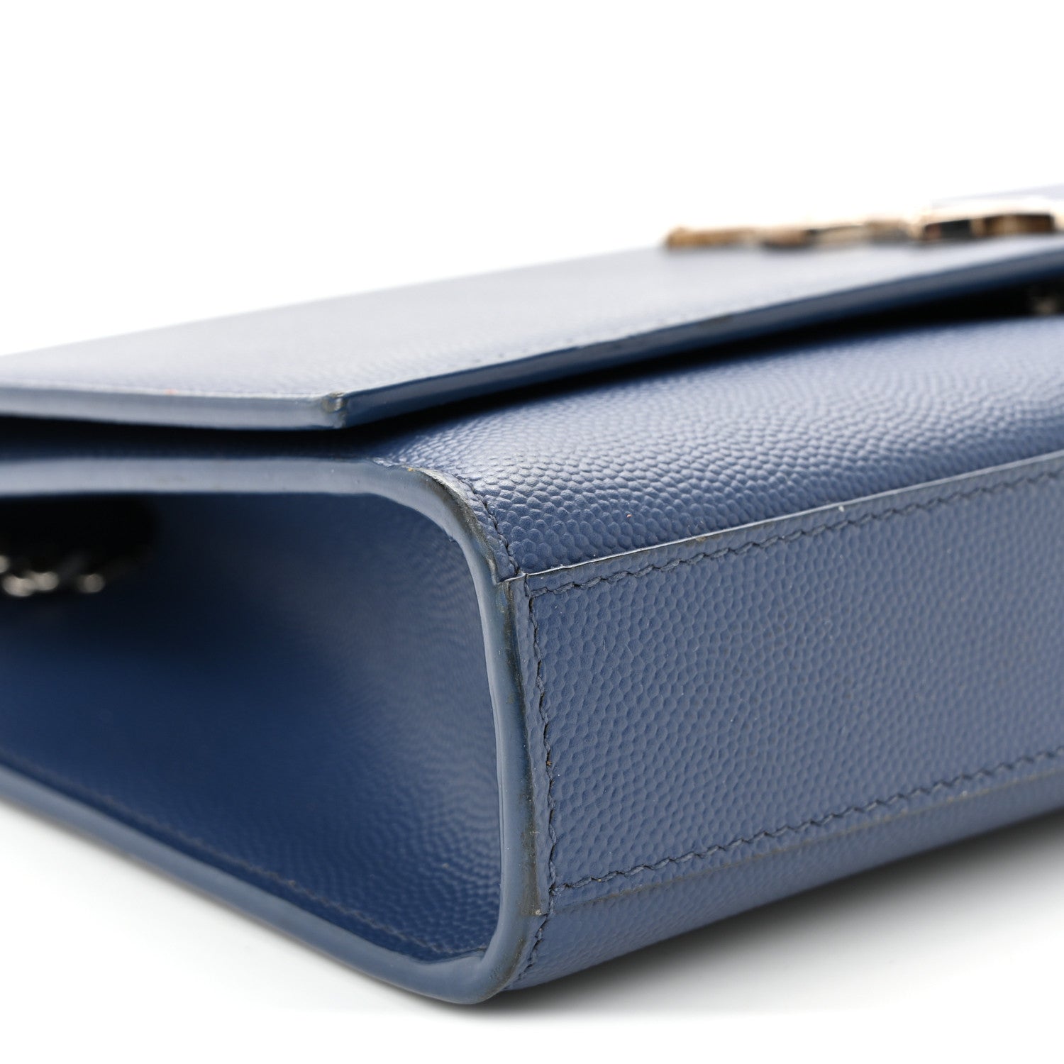 Saint Laurent Grain De Poudre Medium Classic Monogram Kate Satchel Blue Charron 8 of 12