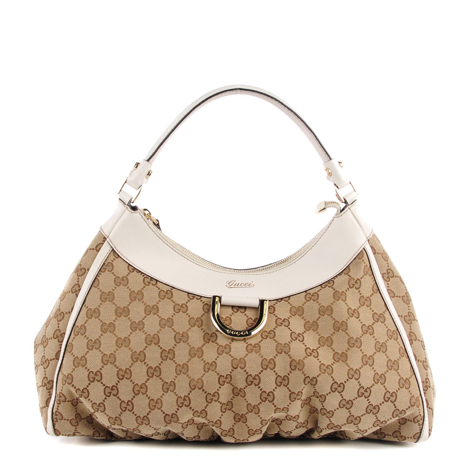 Gucci Monogram Large D Gold Hobo Off White 1 of 7