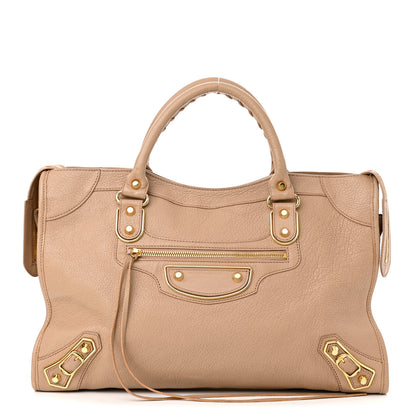 Balenciaga Chevre Gold Metallic Edge Hardware City Rose Des Sables 1 of 12