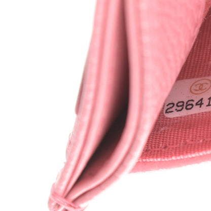 Chanel Caviar Camellia Embossed Card Holder Pink 8 of 10