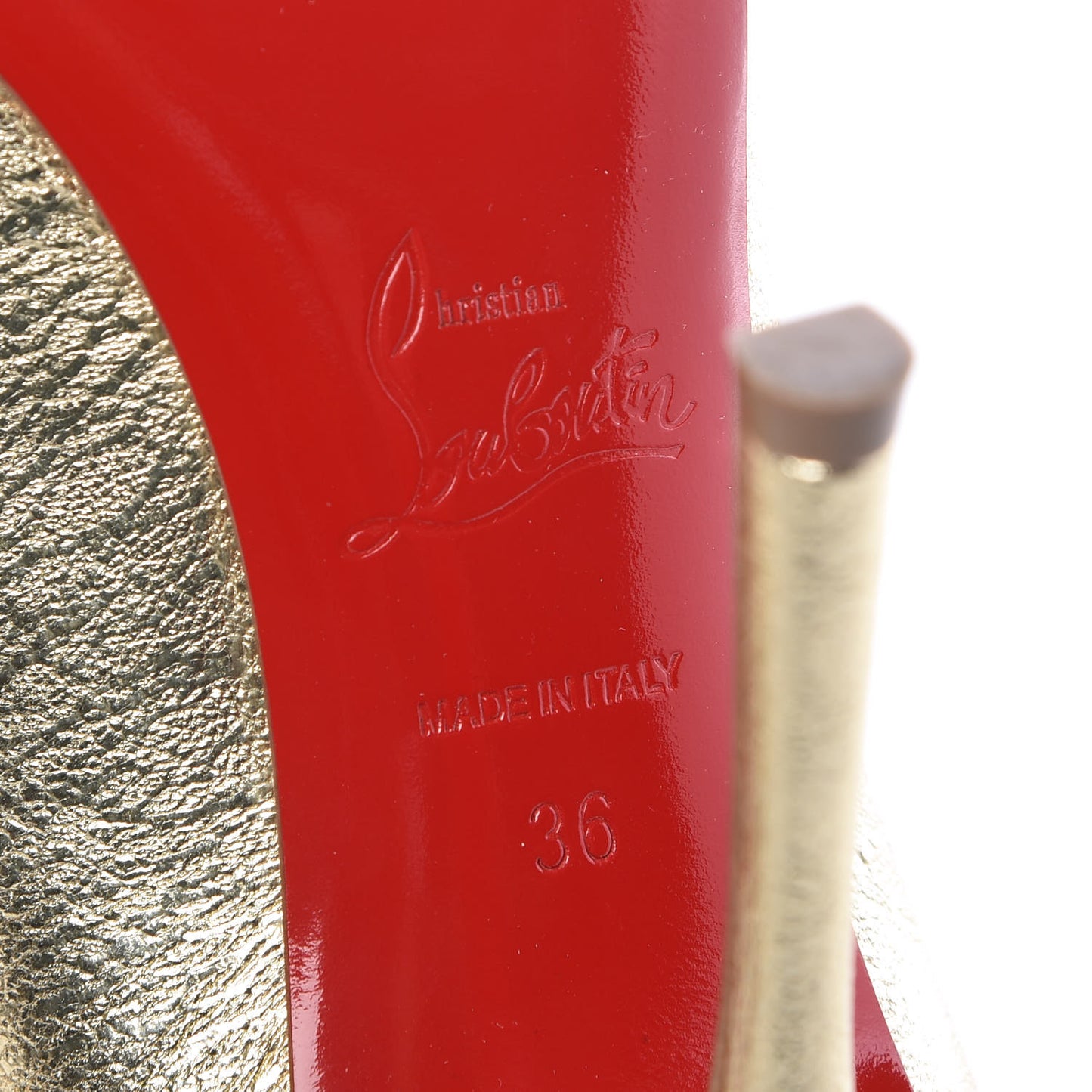 Nappa Pepite Decoltish 100 Pumps 36 Gold