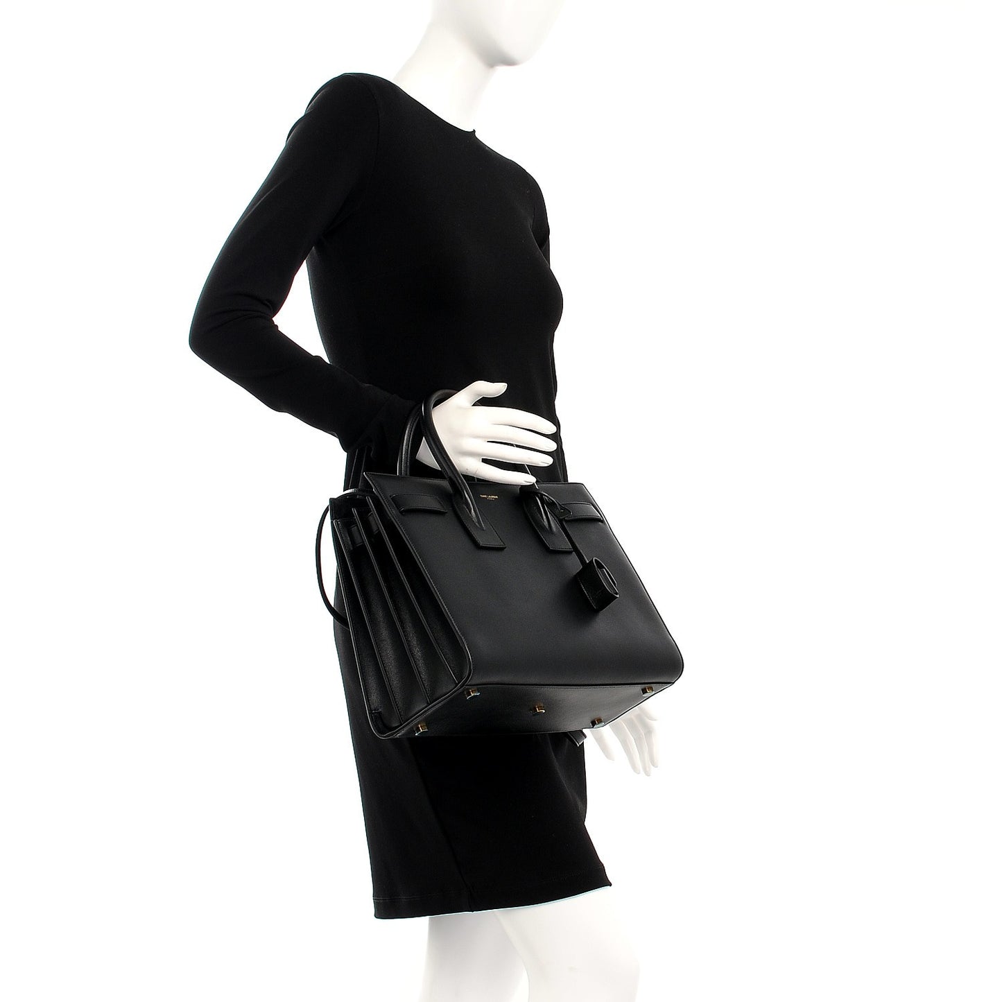 Calfskin Small Sac De Jour Black
