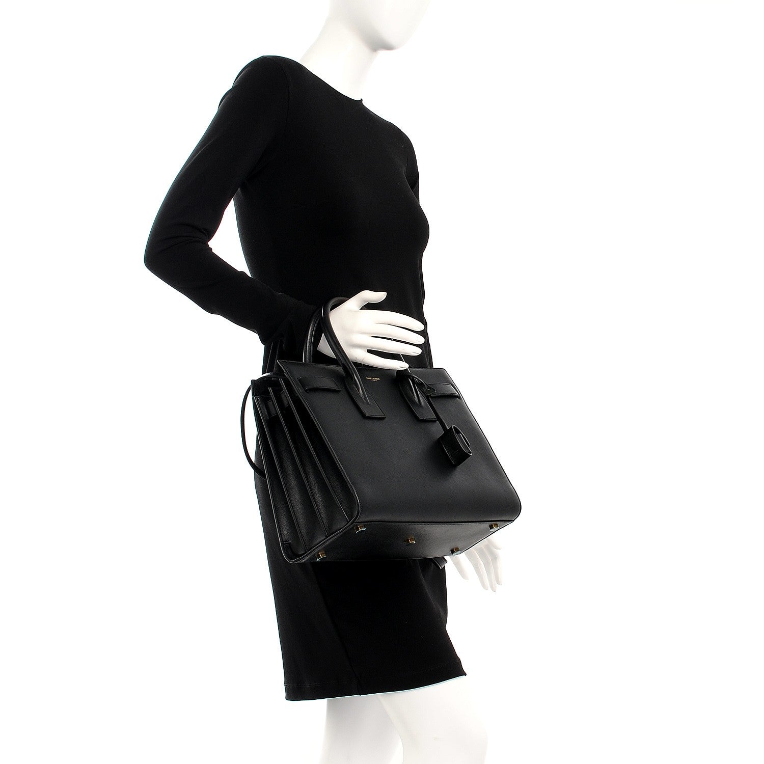 Saint Laurent Calfskin Small Sac De Jour Black 10 of 16