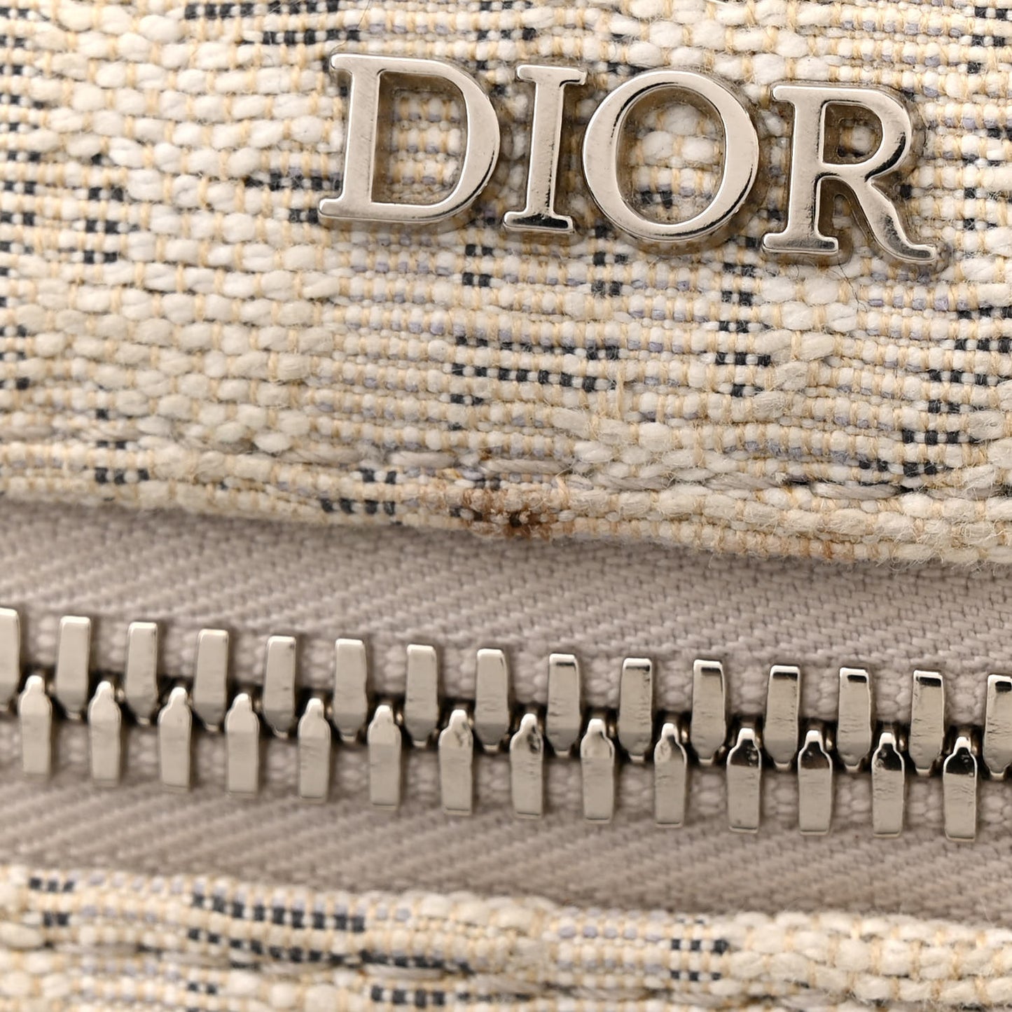 Oblique Calfskin Rider Backpack Beige