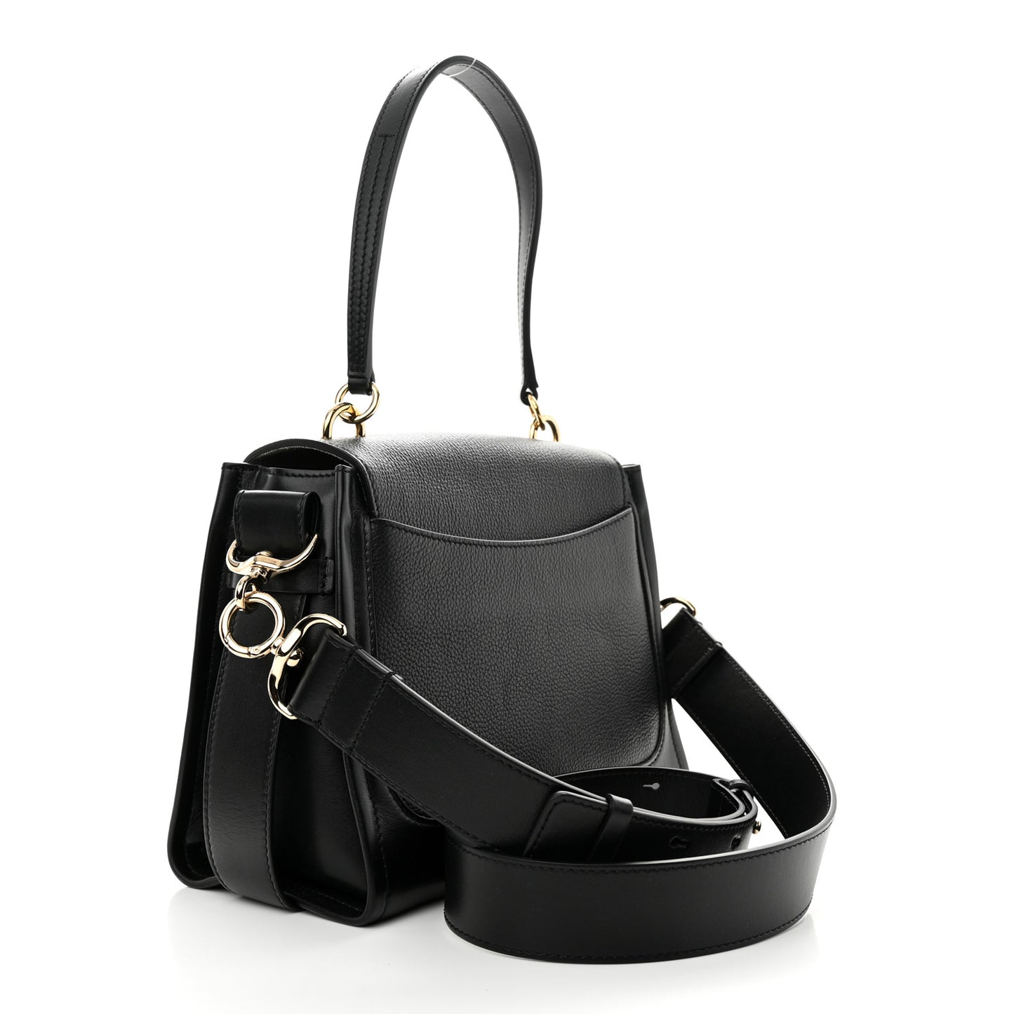 Calfskin Small Tess Day Bag Black