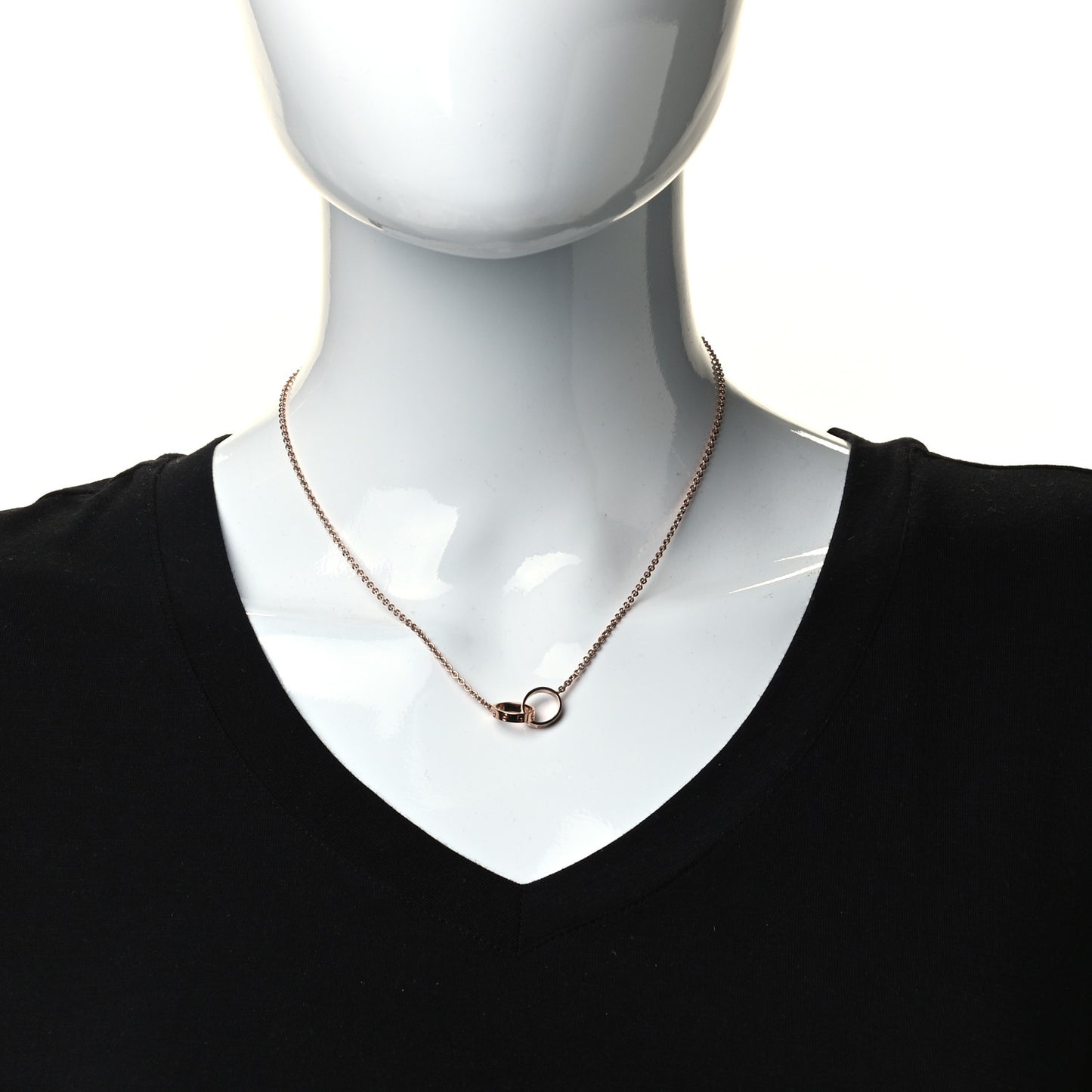 18K Pink Gold Interlocking LOVE Necklace