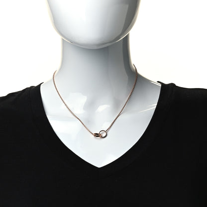 Cartier 18K Pink Gold Interlocking LOVE Necklace 3 of 8