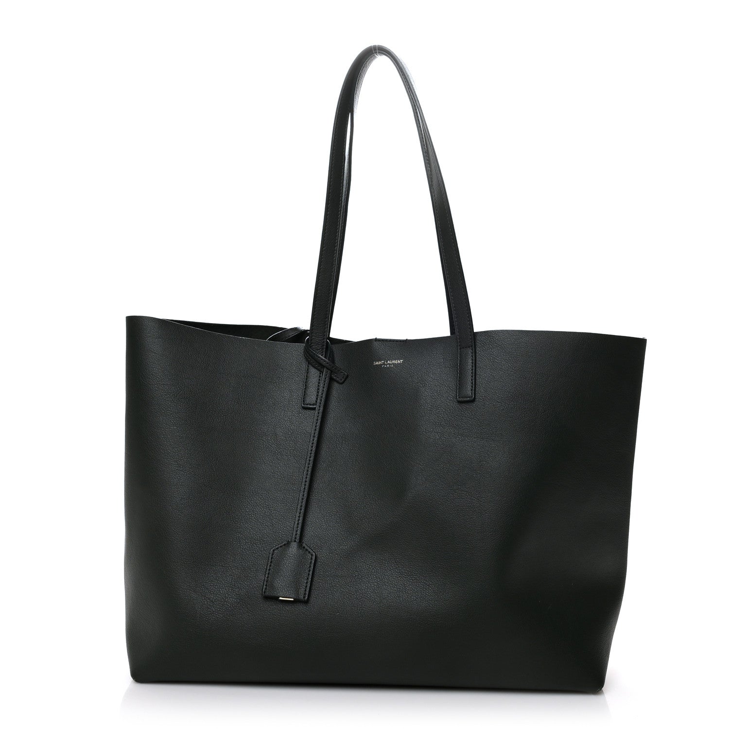 Saint Laurent Calfskin Large Shopping Tote Dark Green 3 of 13