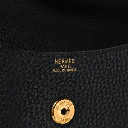 Hermes Taurillon Clemence Pochette Rio Black 6 of 7
