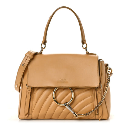 Chloe Smooth Calfskin Quilted Small Faye Day Shoulder Bag Bleached Brown 1 of 10