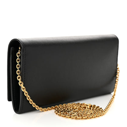 Fendi Vitello Liberty Century Lucido By The Way Continental Wallet On Chain Black 3 of 11