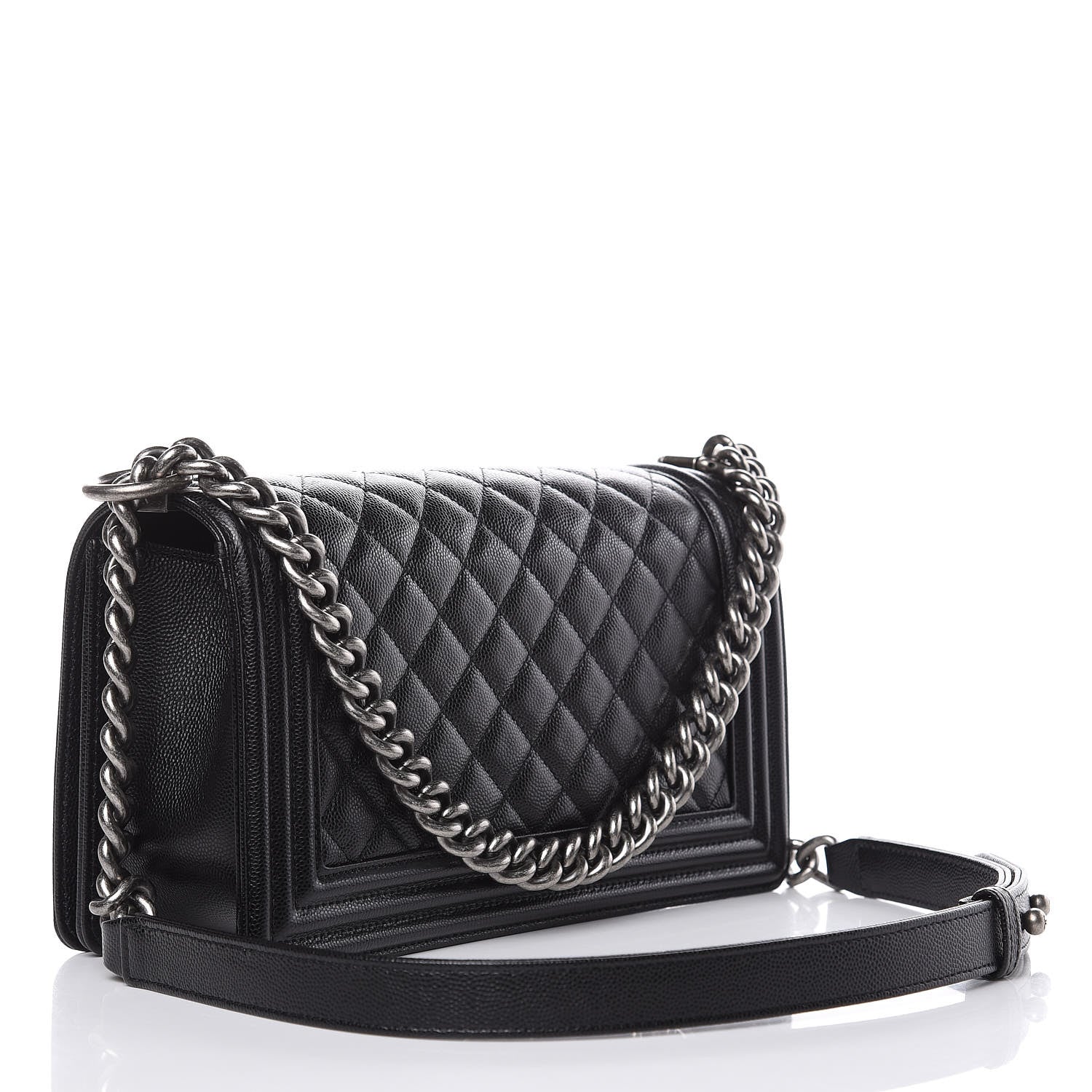 Chanel Caviar Quilted Medium Boy Flap Black 3 of 10