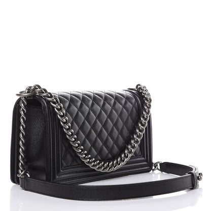 Chanel Caviar Quilted Medium Boy Flap Black 3 of 10