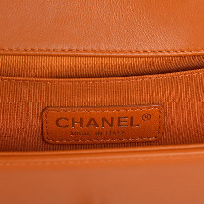 Chanel Lambskin Quilted Medium Boy Flap Orange 6 of 7