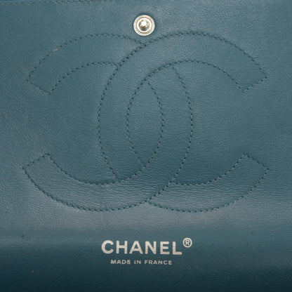 Chanel Lambskin Quilted Jumbo Double Flap Turquoise 6 of 9