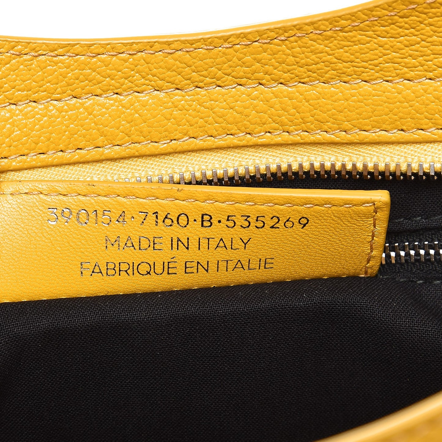 Chevre Silver Metallic Edge Hardware City Jaune Epi