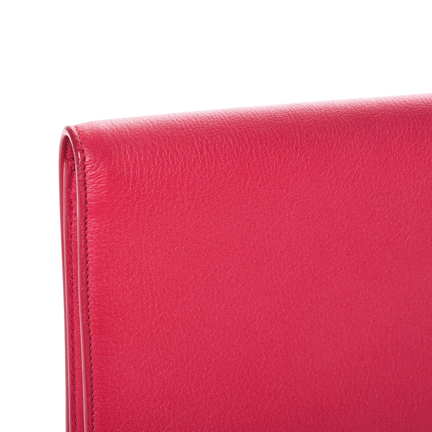Saint Laurent Calfskin Monogram Large Belle De Jour Clutch Lipstick Fuchsia 8 of 9