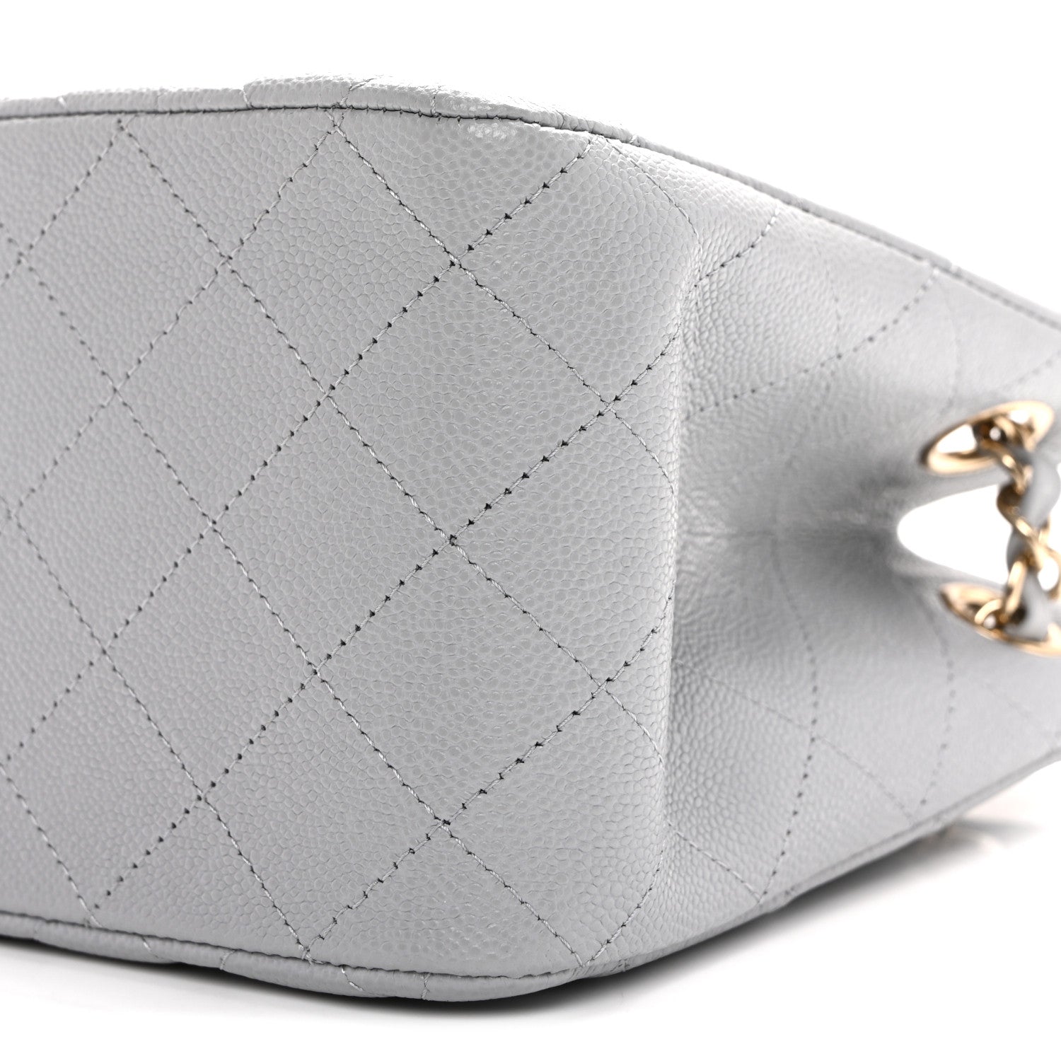 Chanel Caviar Quilted Mini Bucket Bag Blue 10 of 10