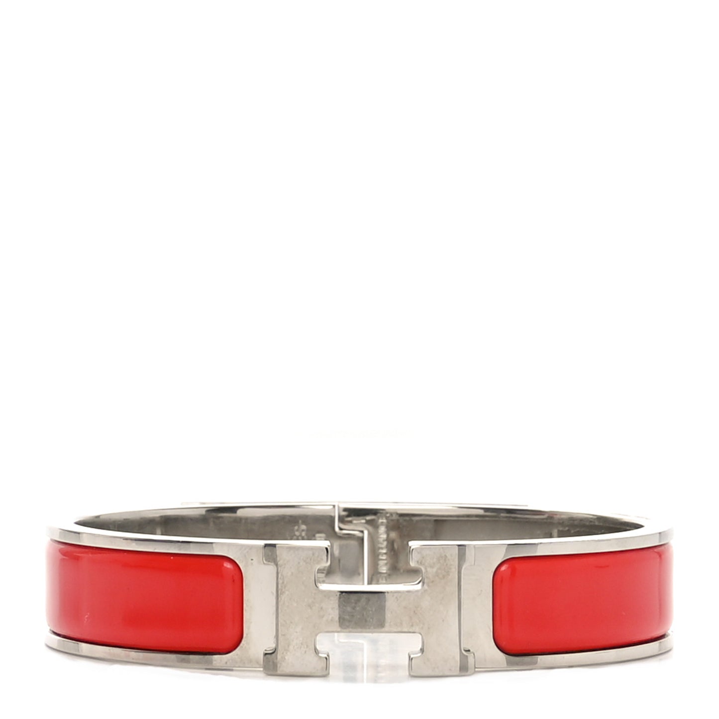 Enamel Narrow Clic Clac H Bracelet PM Rouge Vif