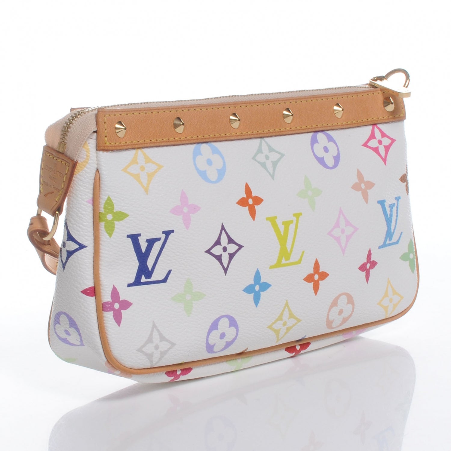 Louis Vuitton Monogram Multicolor Pochette Accessories White 3 of 8