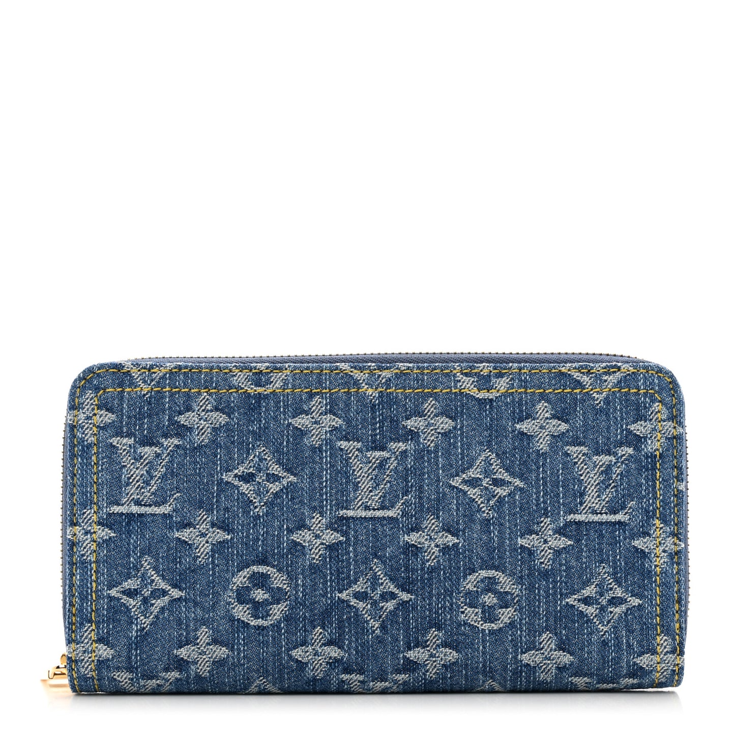 Monogram Denim Zippy Wallet NM Blue