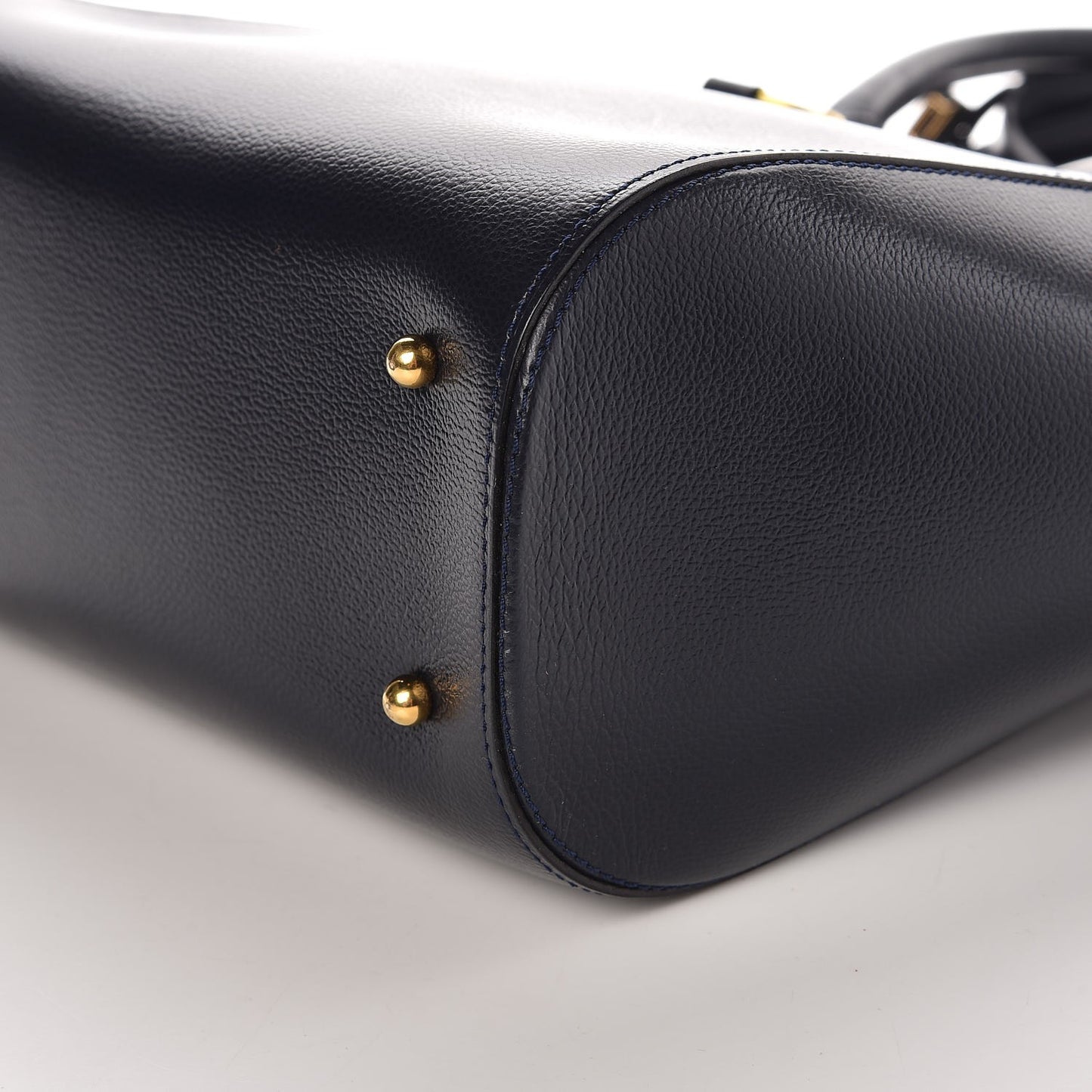 Grained Calfskin Charme Tote Jumping Marine