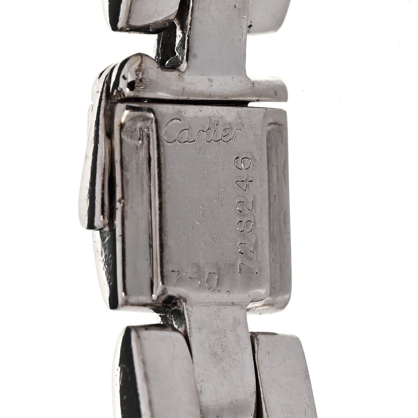 18K White Gold Diamond Maillon Panthere Link Bracelet