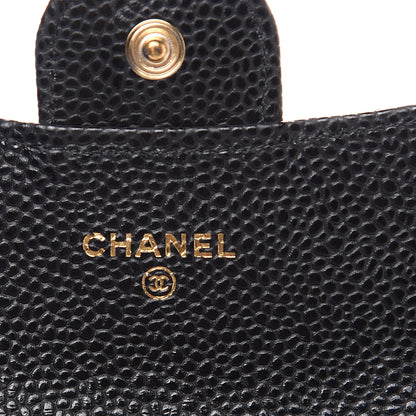 Chanel Caviar Quilted Flap Card Holder Wallet Black 6 of 8