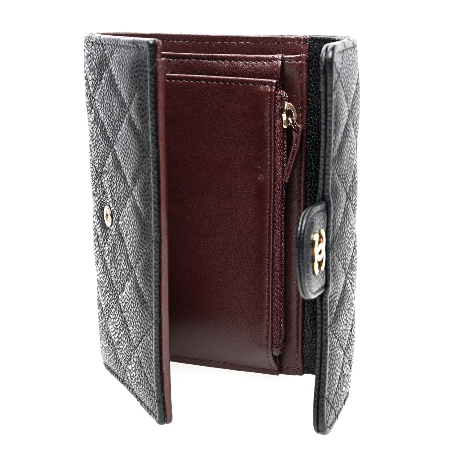 Chanel Caviar Quilted Medium Flap Wallet Black 5 of 9