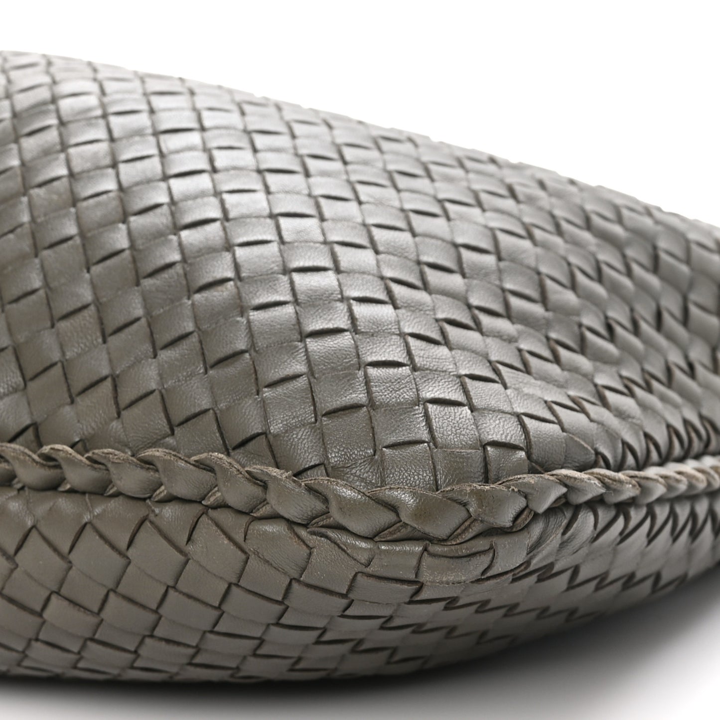 Nappa Intrecciato Large Veneta Hobo Grey