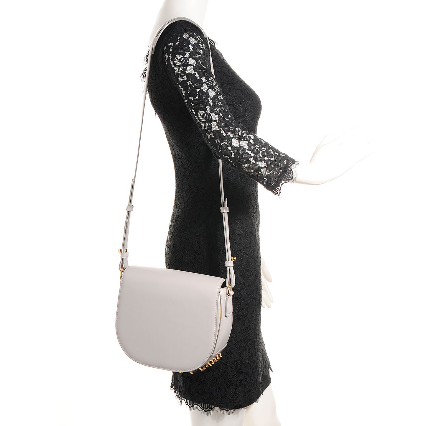 Calfskin Small Lia Sling Sweatshirt w Pale Gold Hardware