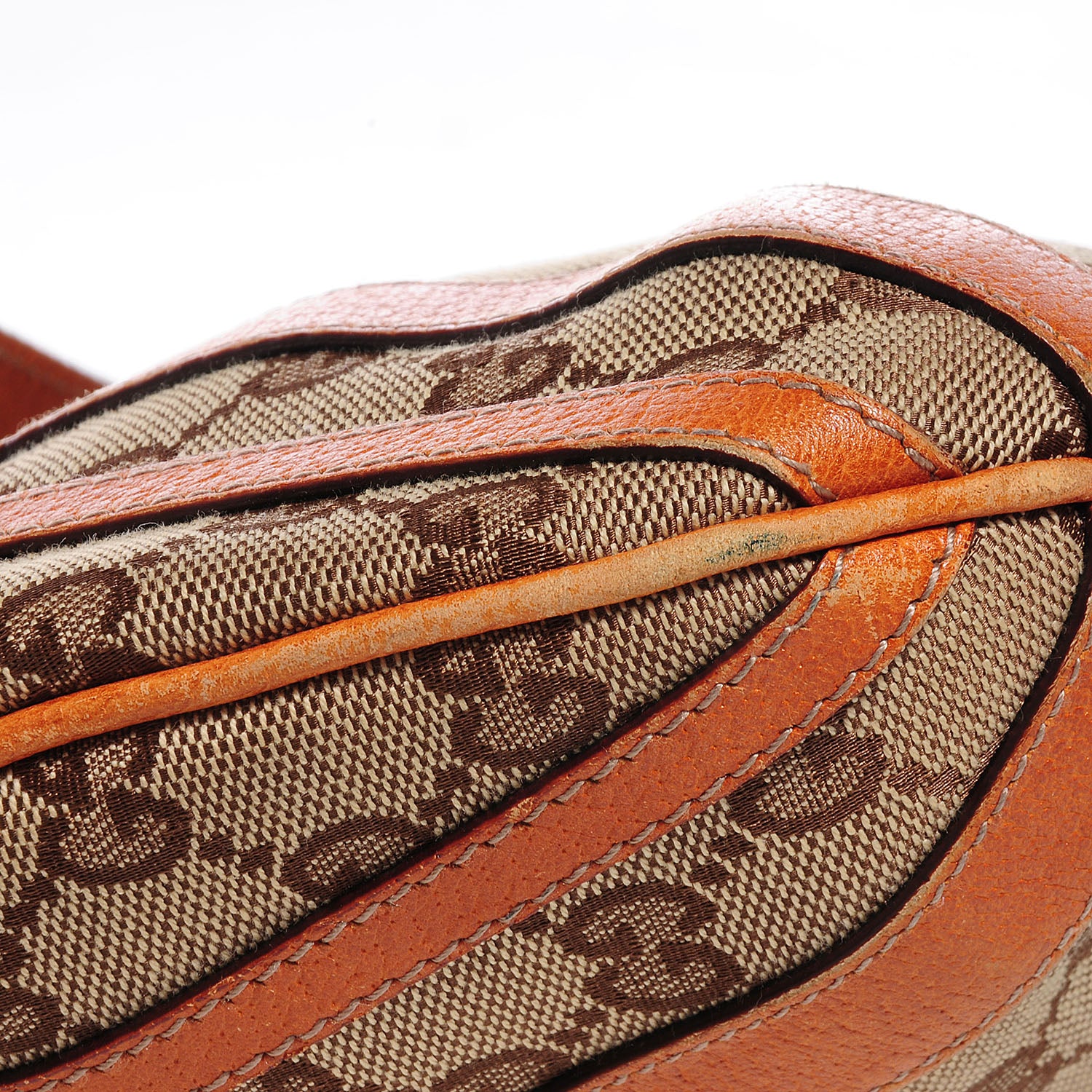 Gucci Monogram Small Abbey Convertible Tote Orange 10 of 12