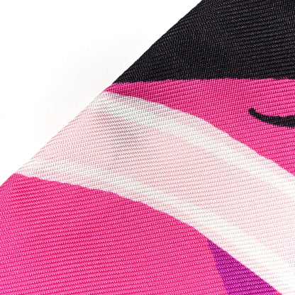 Hermes Silk Jeu de Soie Uniforme Twilly Rose Vif Black Rose 5 of 6