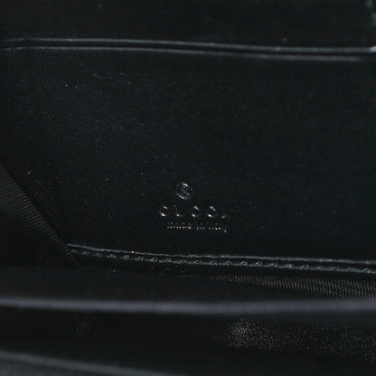 Gucci Calfskin Matelasse GG Marmont Zip Around Wallet Black 6 of 9