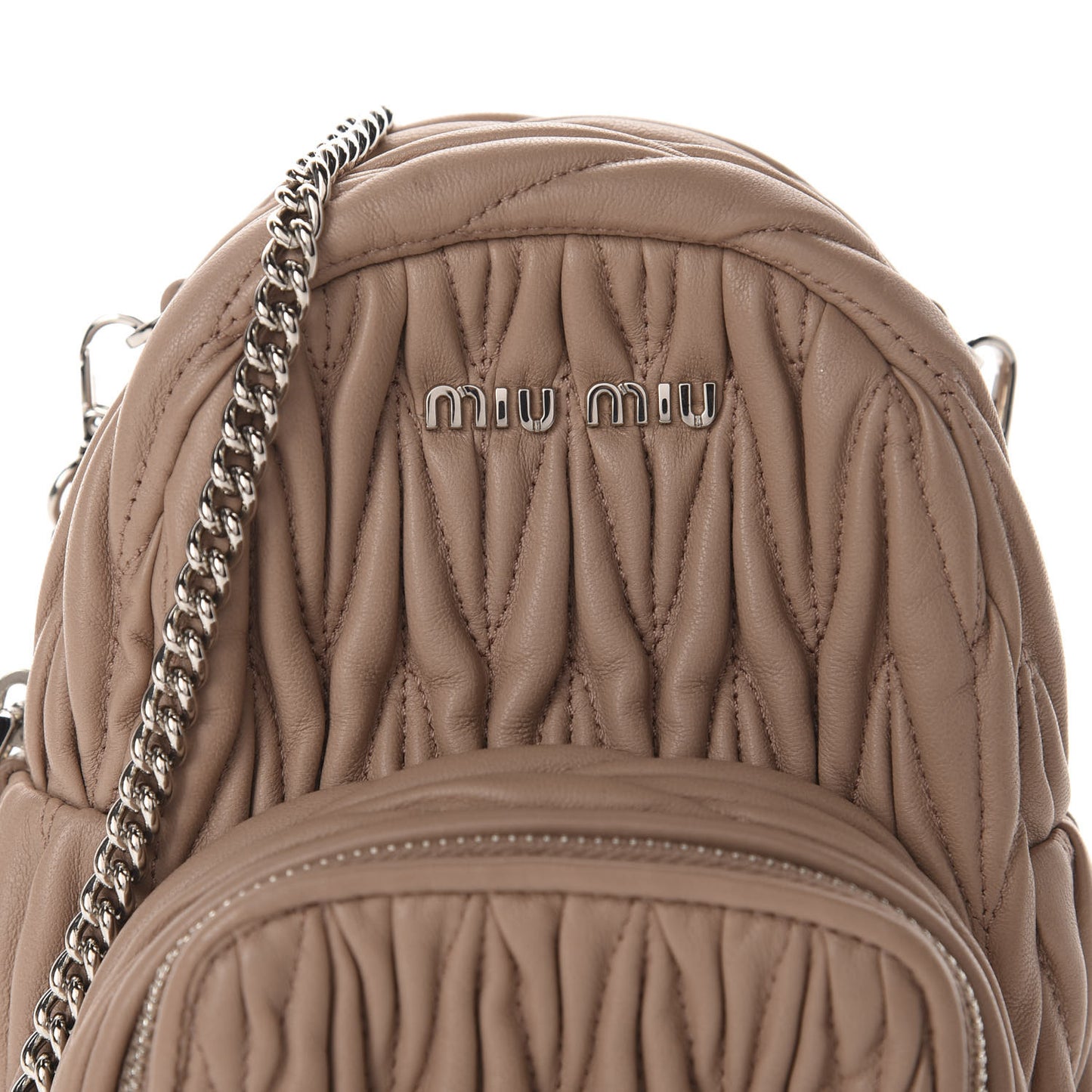 Nappa Matelasse Mini Backpack Cammeo