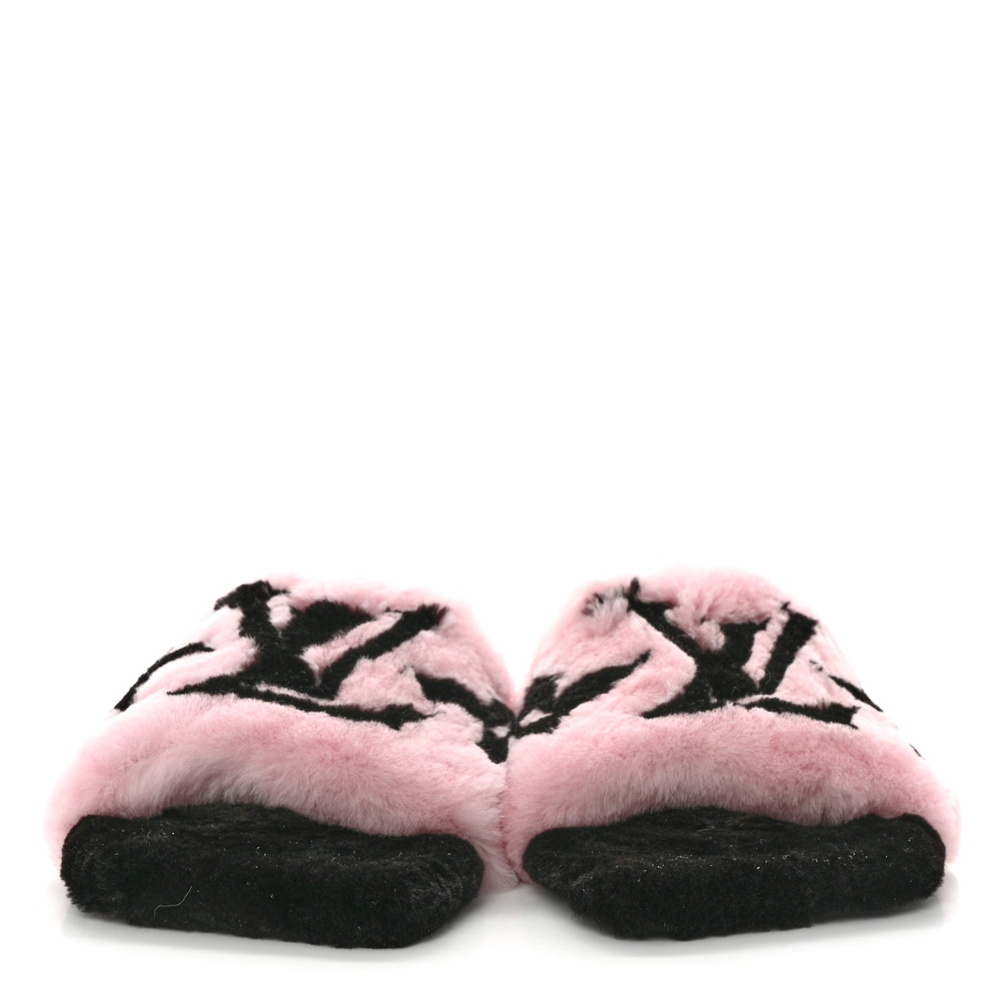 Fur Mink Fay Flat Mules 41 Pink