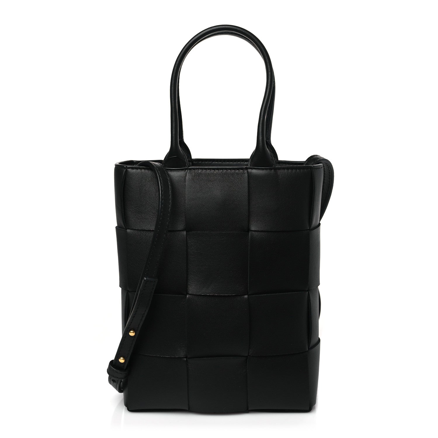 Bottega Veneta Lambskin Maxi Intrecciato North South Cassette Tote Black 1 of 8
