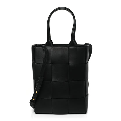 Bottega Veneta Lambskin Maxi Intrecciato North South Cassette Tote Black 1 of 8