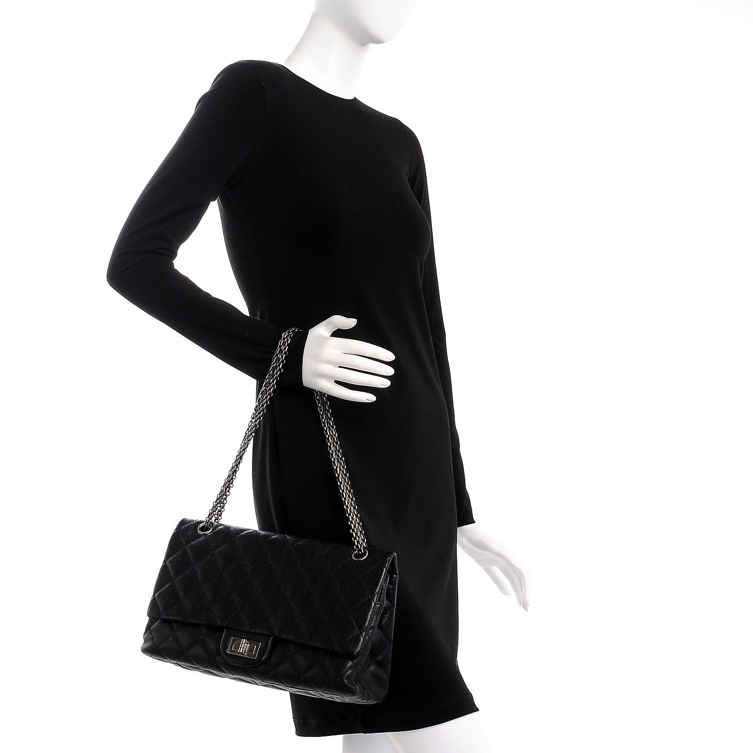 Chanel Caviar Quilted 2.55 Reissue 227 Flap Black 2 of 7