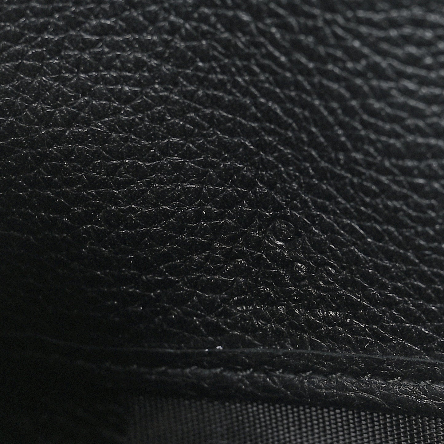 Calfskin Logo Zip Around Wallet Black