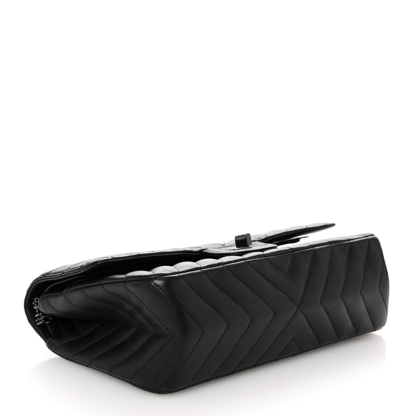 Sheepskin Chevron Quilted 2.55 Reissue 225 Double Flap So Black