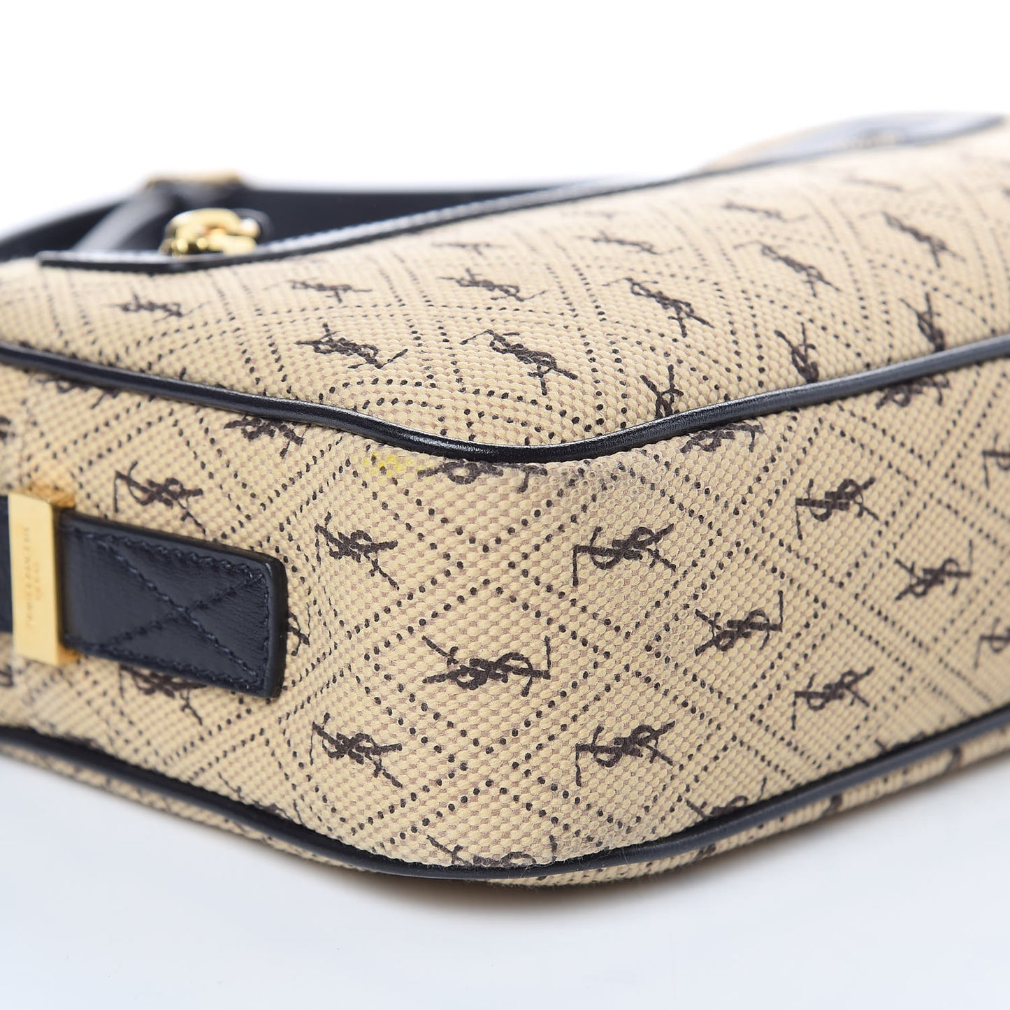 Canvas Monogram All Over Camera Bag Beige