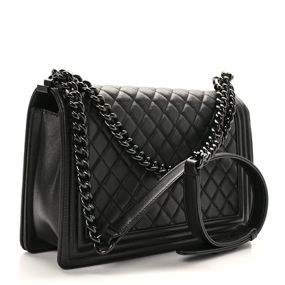 Chanel Caviar Quilted New Medium Boy Flap So Black 3 of 10