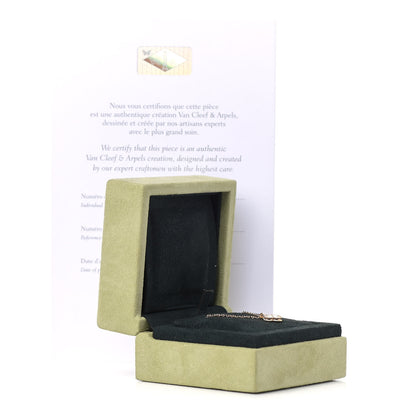 Van Cleef & Arpels 18K Yellow Gold Mother of Pearl Sweet Alhambra Pendant Necklace 7 of 7