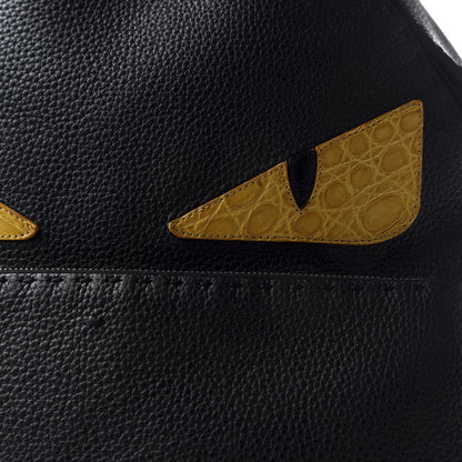Fendi Cuoio Romano Selleria Crocodile Monster Eyes Backpack Black Girasole 7 of 11